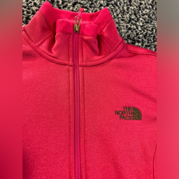 The North Face Full Zip Fuchsia Pink Fleece Zippered Pocket Jacket Womens Medium - Picture 3 of 7